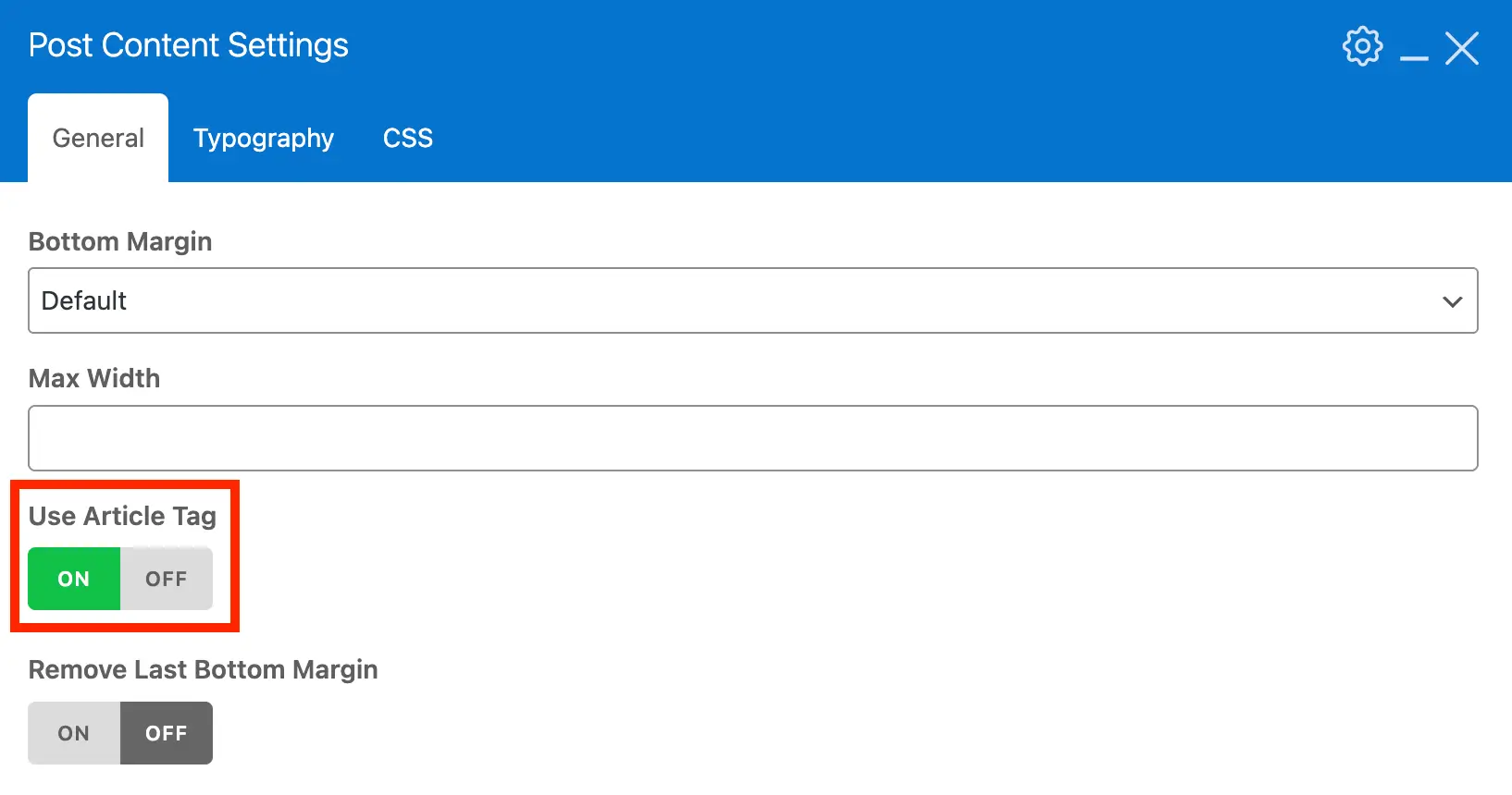 Total theme post content article tag on off setting
