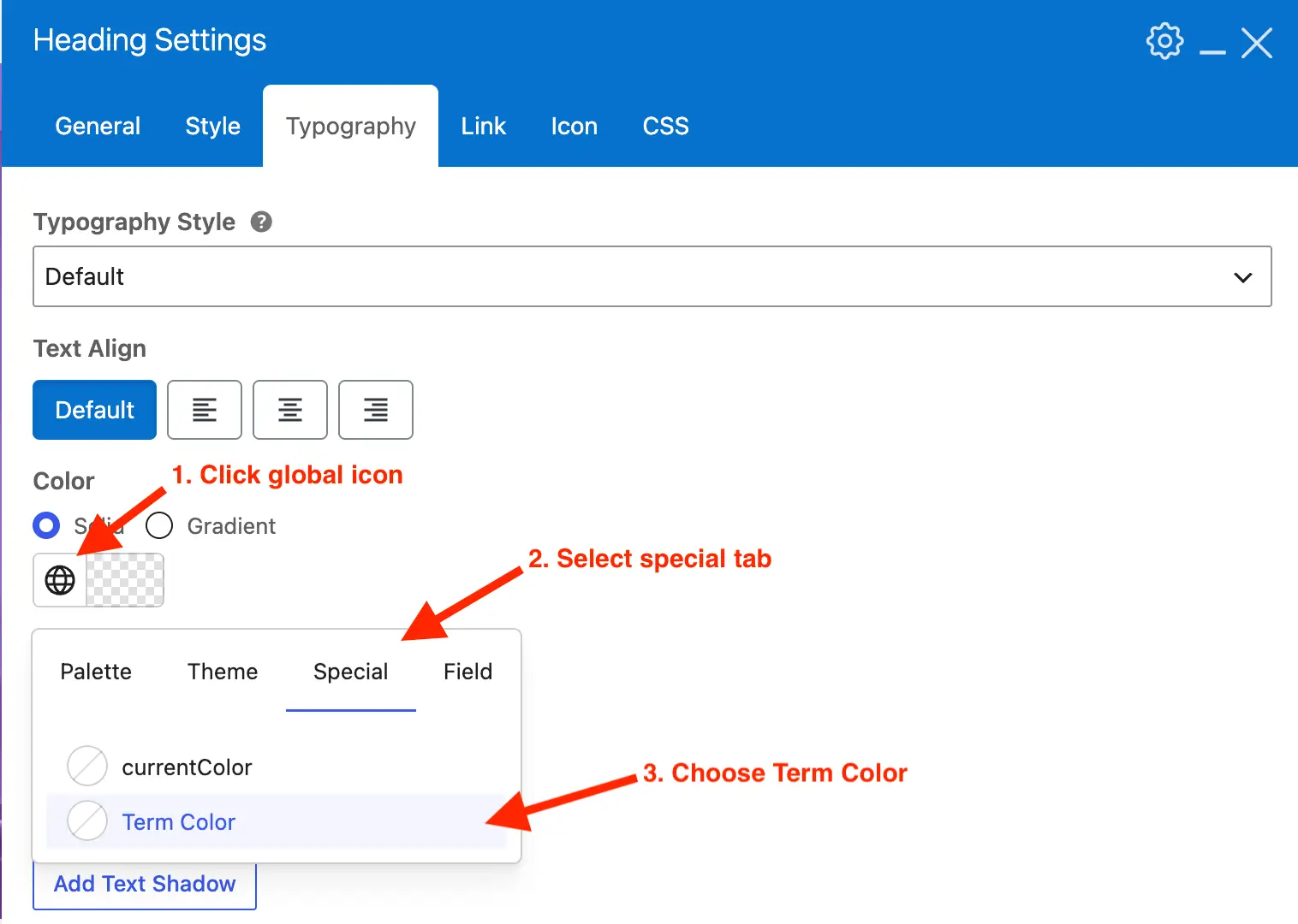 Total theme select term color