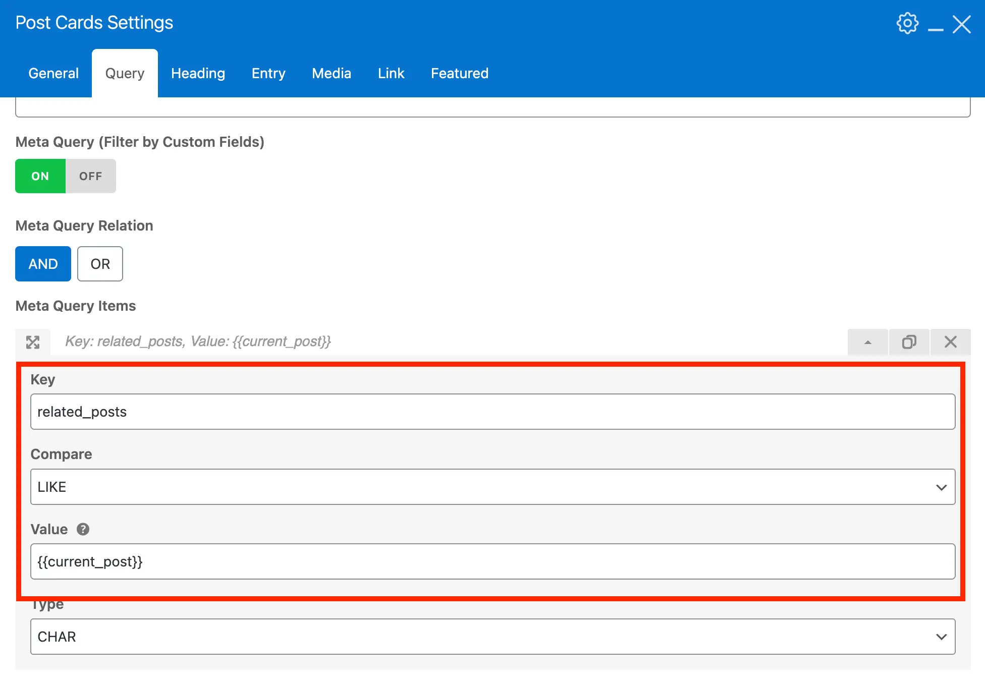 Custom field current post id dynamic  value use