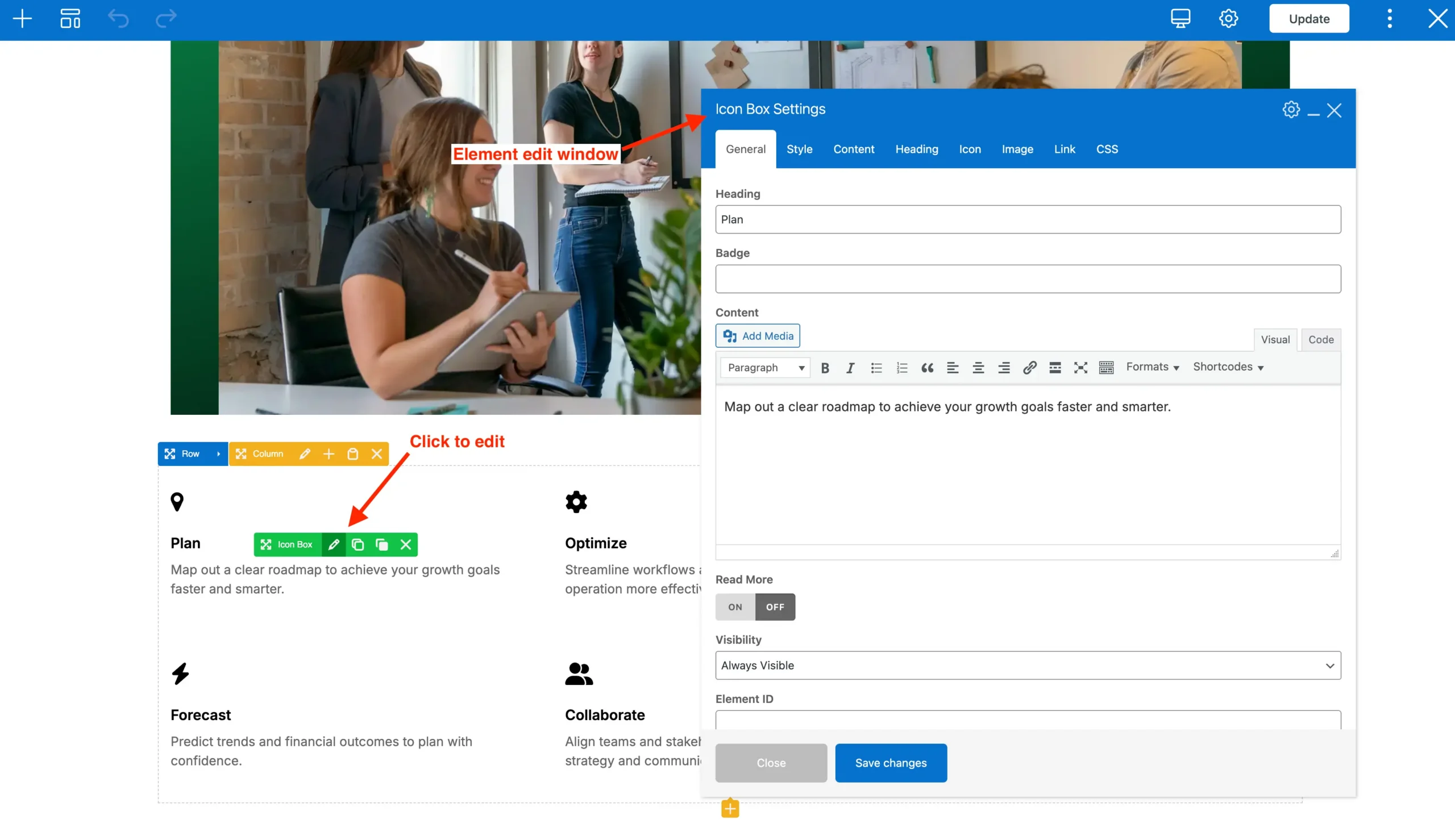 Total WPBakery frontend edit element
