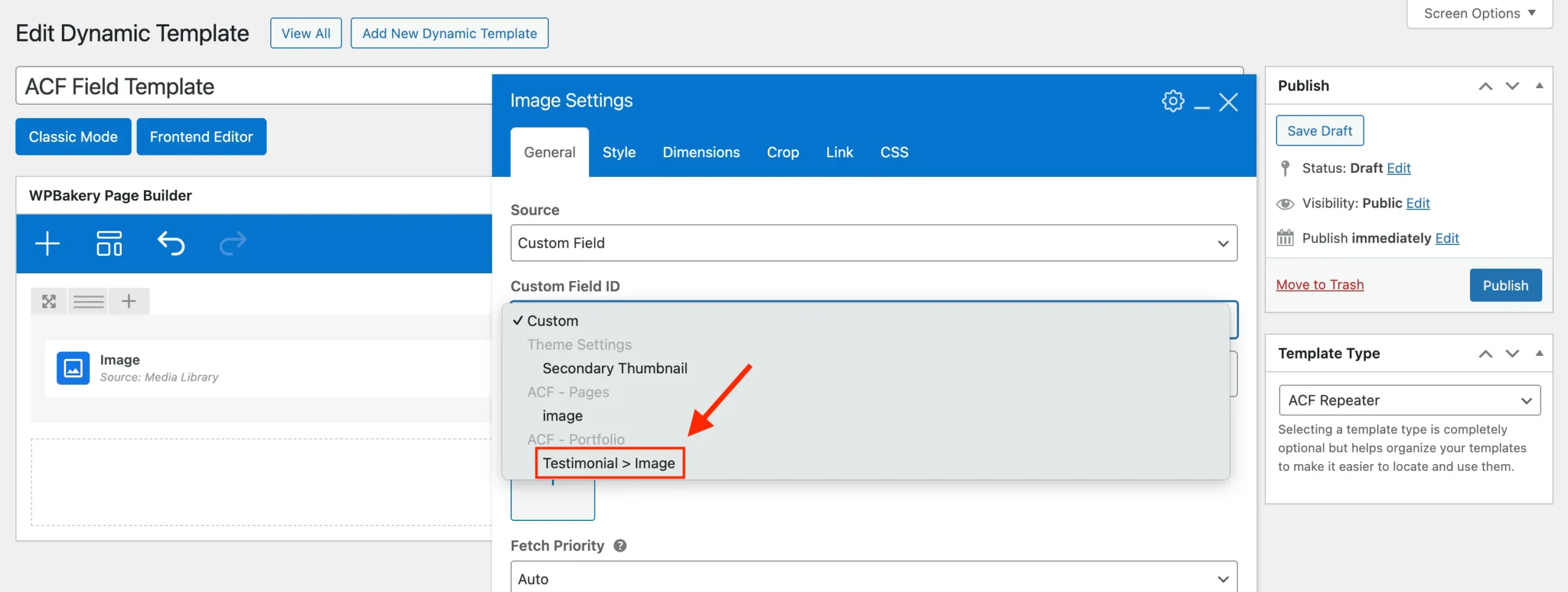 Total theme image source acf repeater field