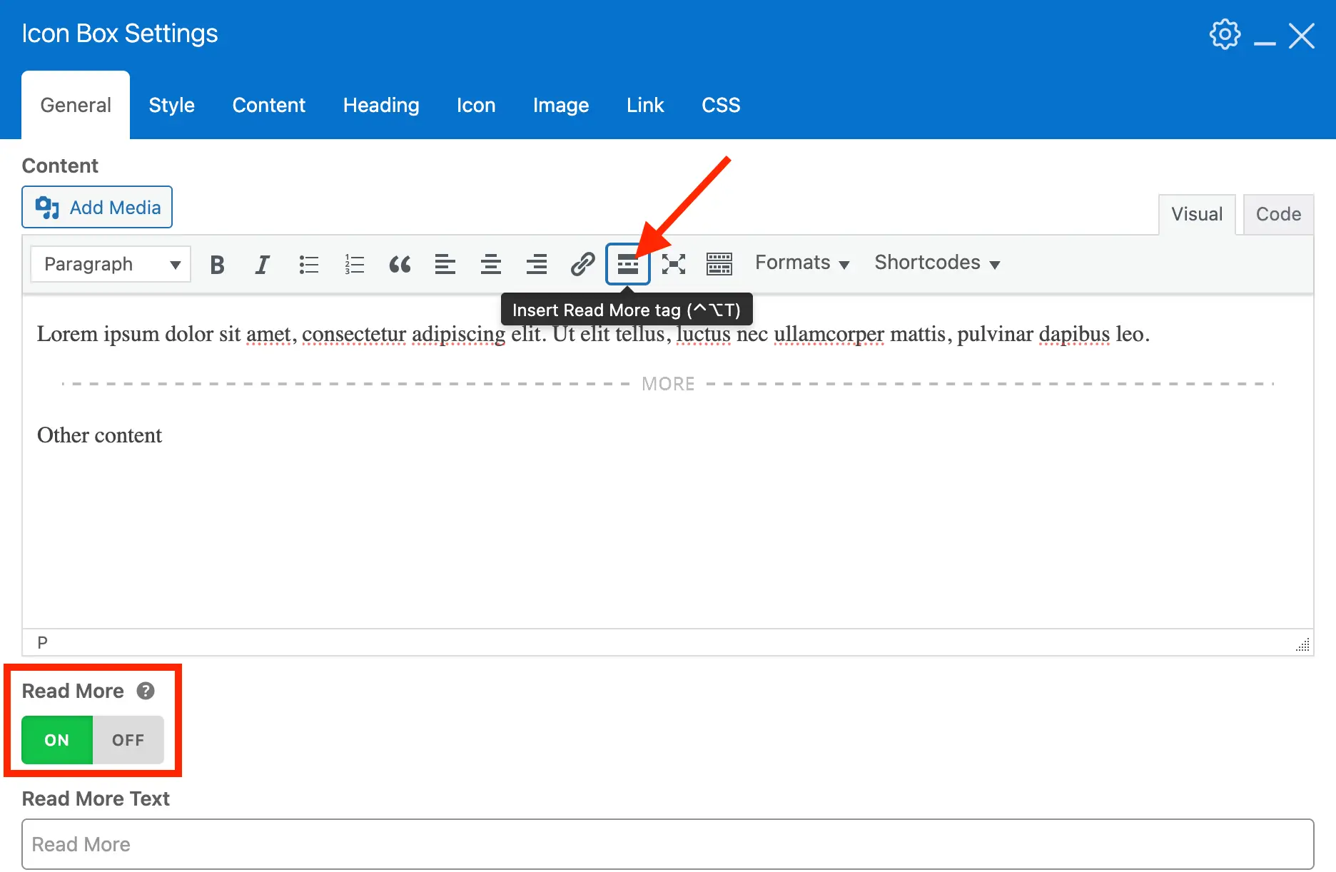 Total theme icon box read more tag