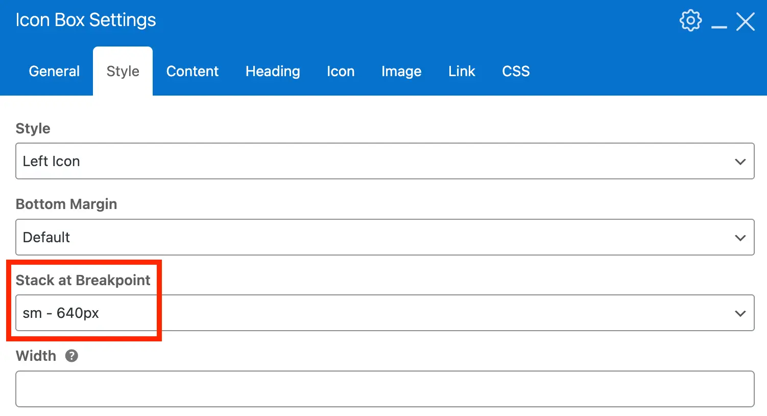 Total theme icon box stack breakpoint