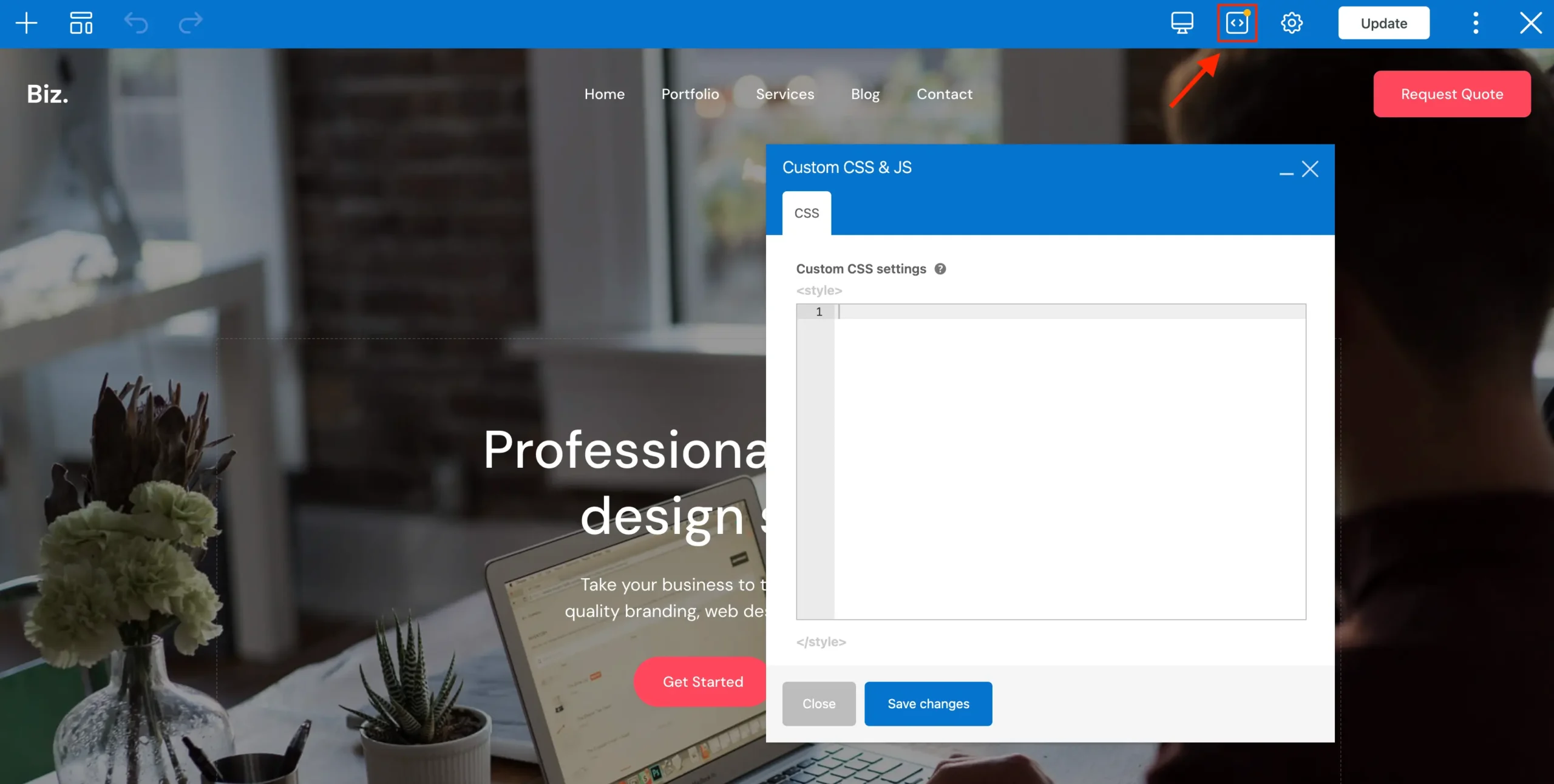 WPBakery custom css popup