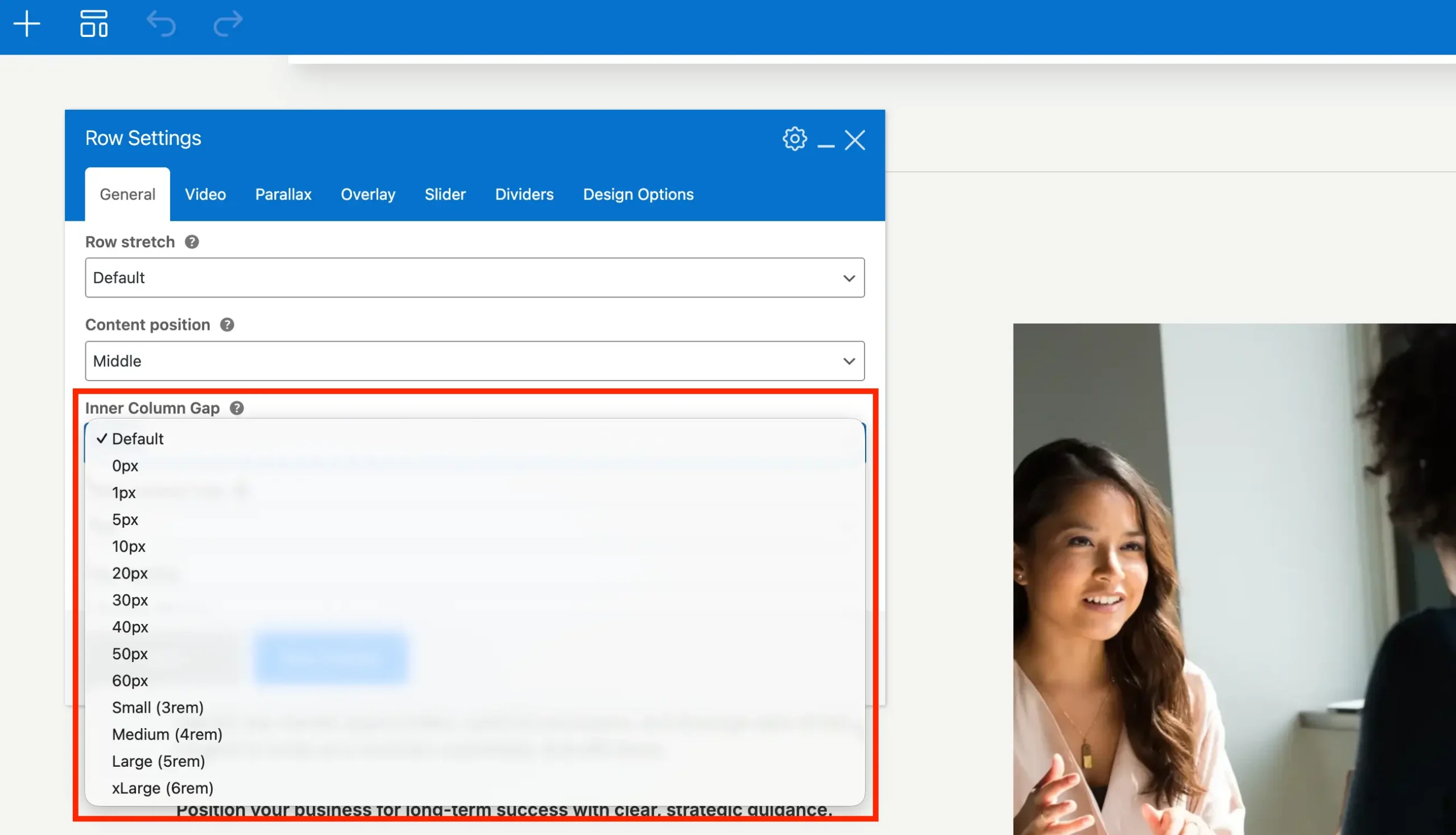 Total WPBakery inner column gap