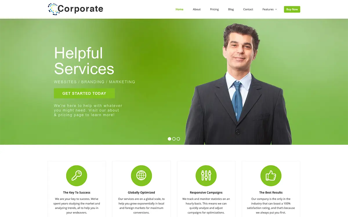 Corporate Total Theme Demo Screenshot