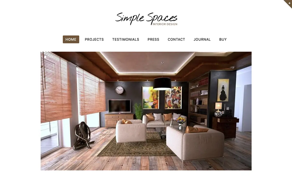 Simple Spaces Total Theme Demo Screenshot