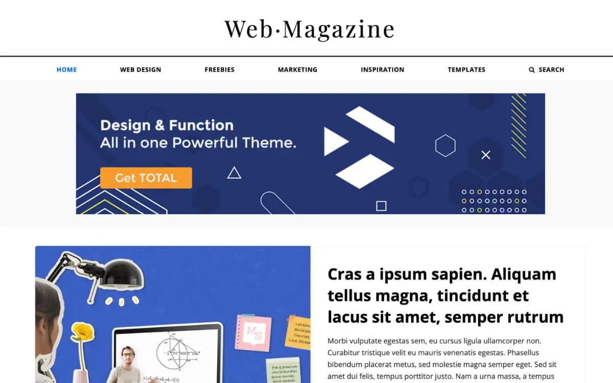 Webmag Total Theme Demo Screenshot