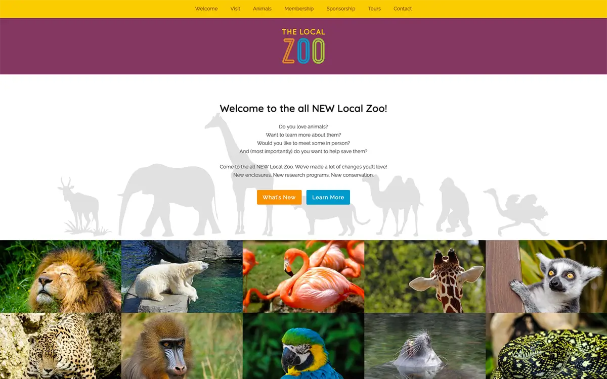 Zoo Total Theme Demo Screenshot